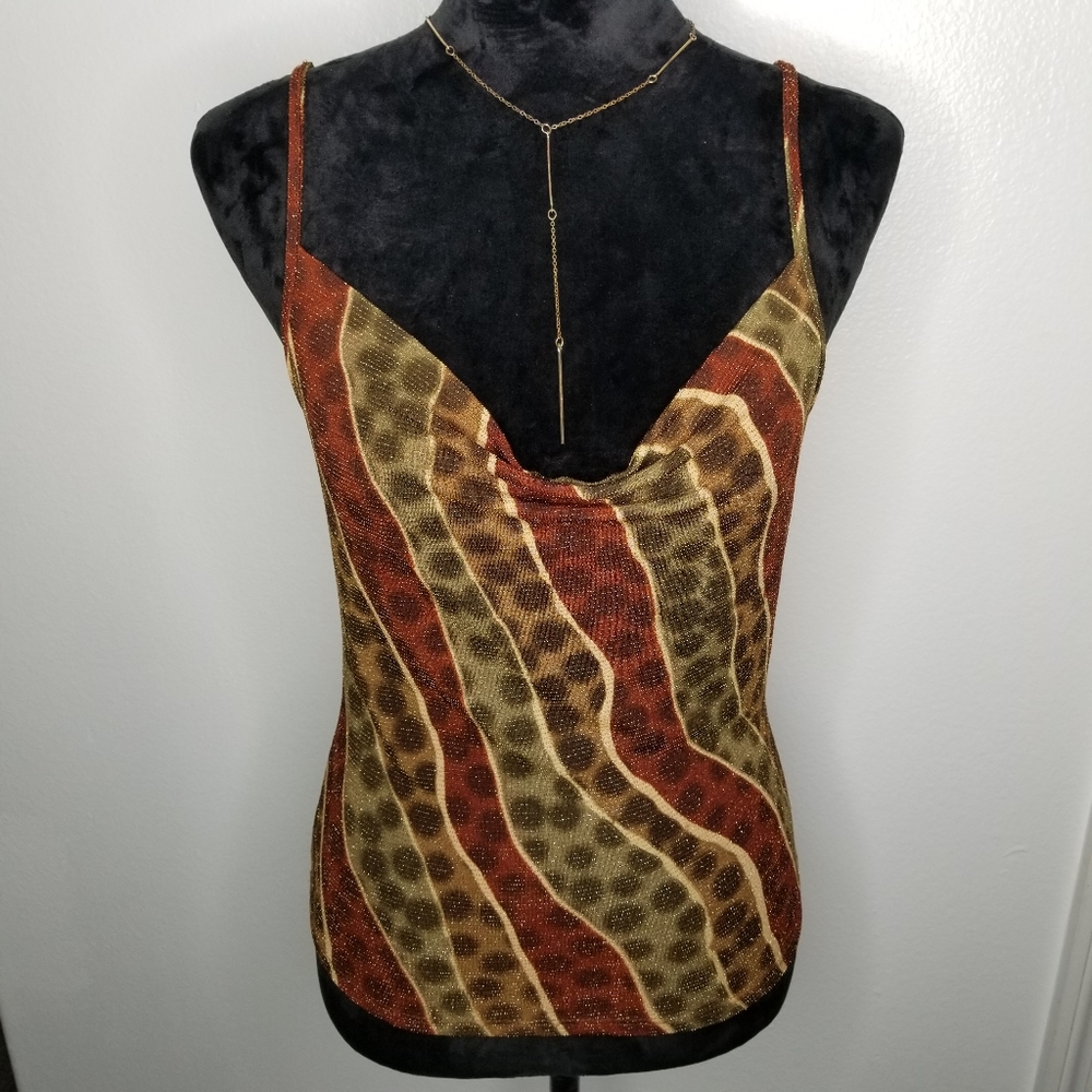 Charlotte Russe Earth Tones Spaghetti Strap Top,